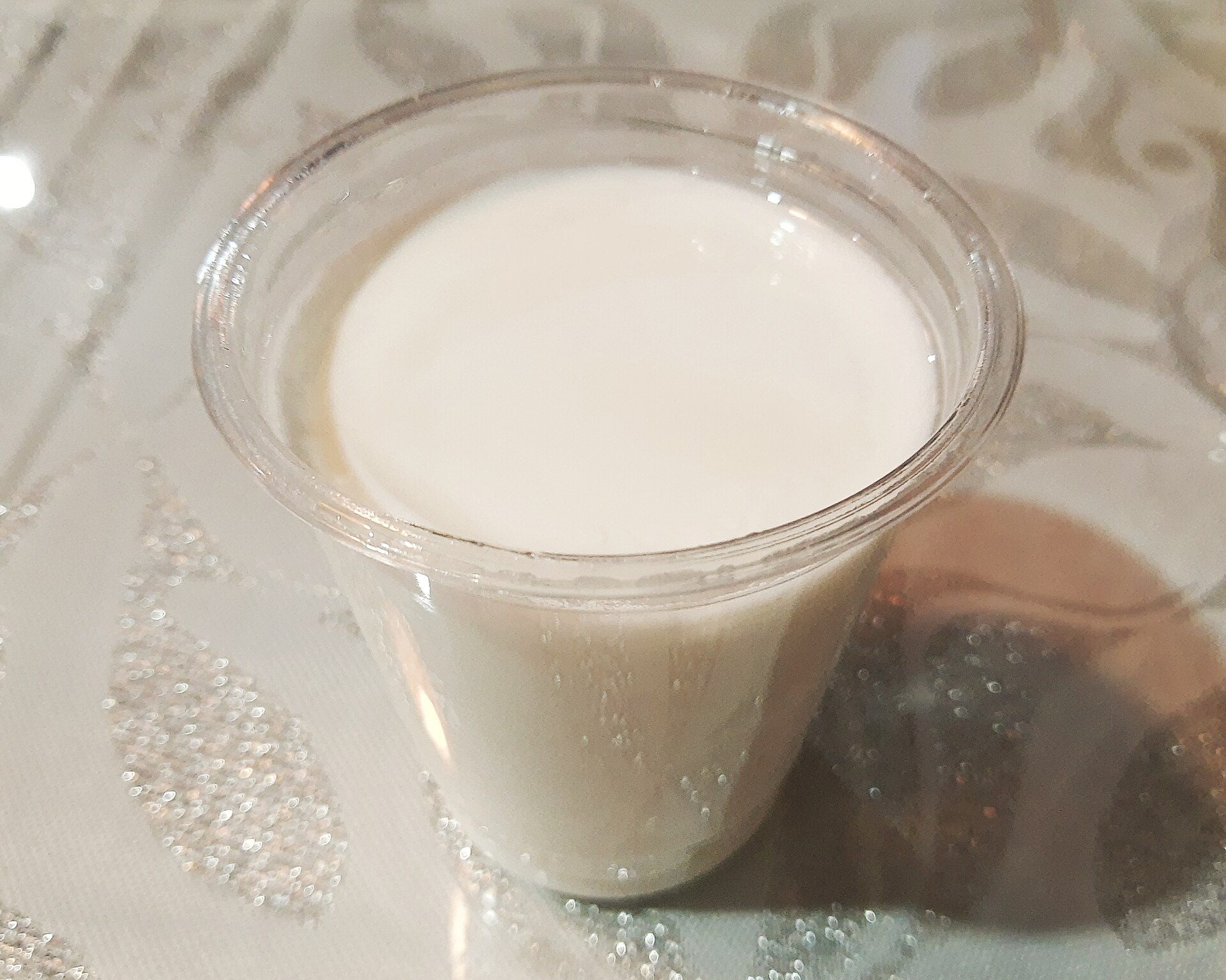 A fresh cup of kefir, ready to enjoy